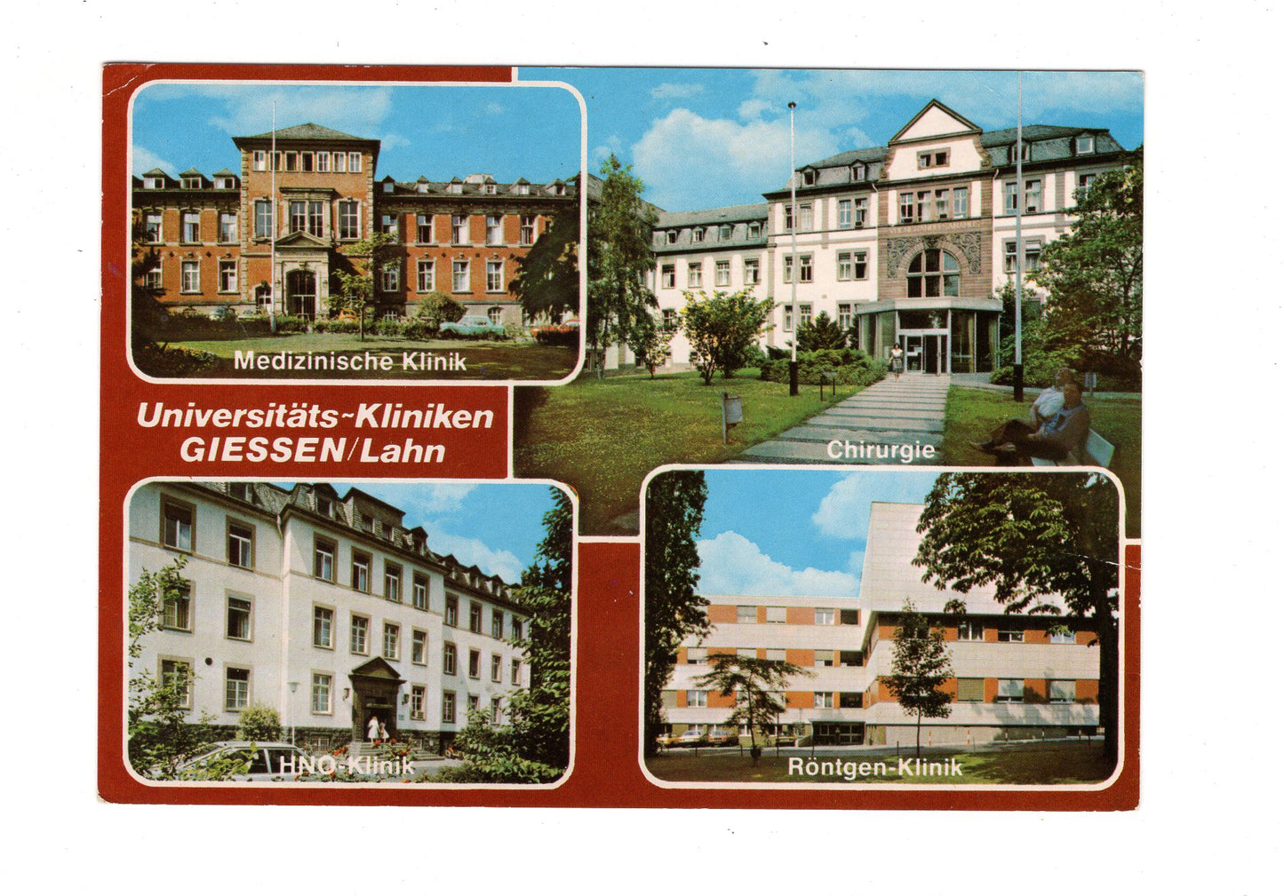 Ansichtskarte Universitäts-Kliniken Gießen an der Lahn / I1-59
