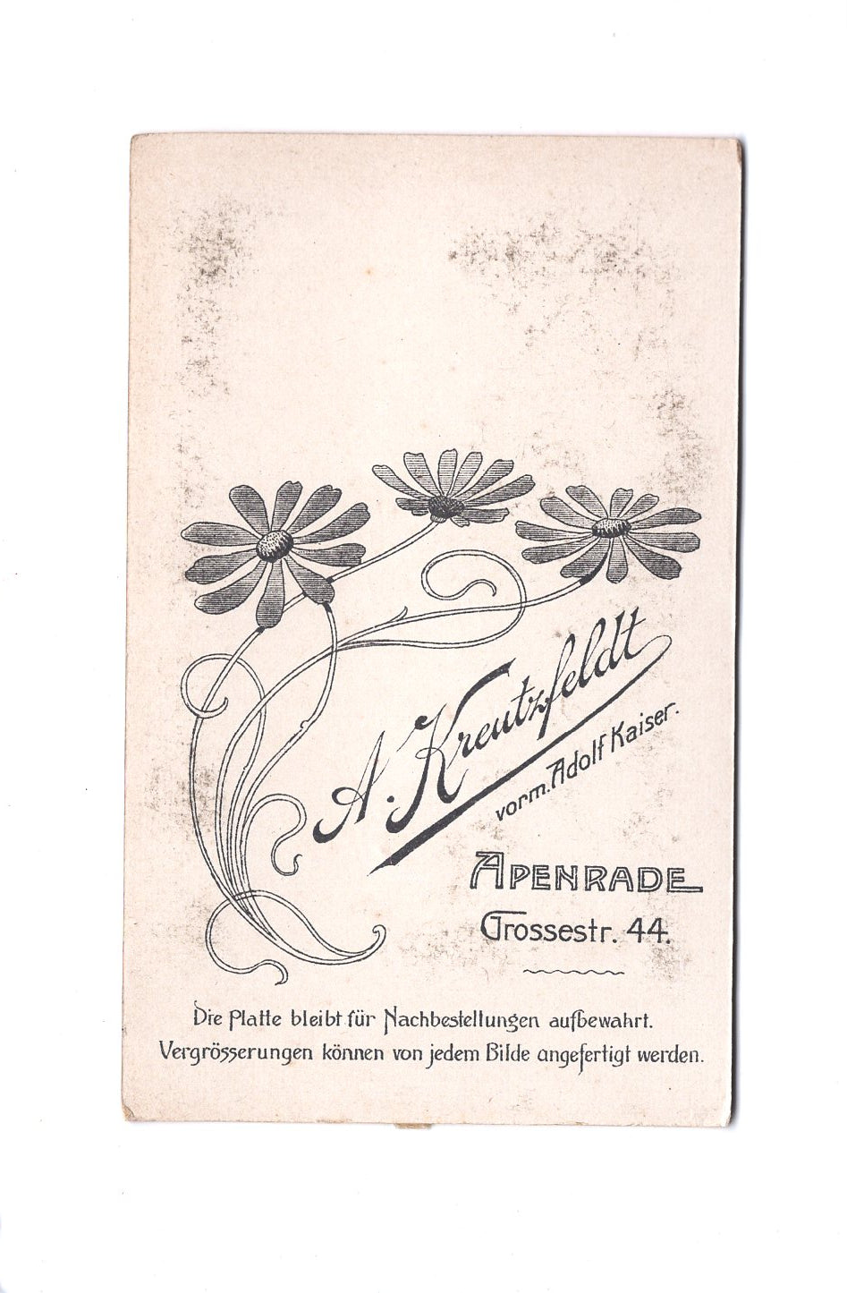 Fotografie Feiner Herr - Apenrade 1890er