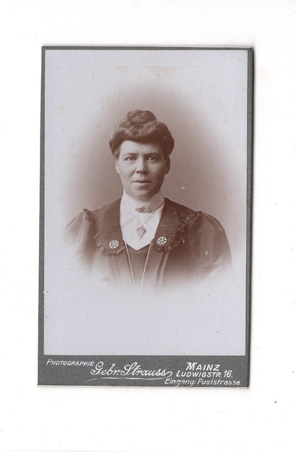 Fotografie Damenportrait - Mainz um 1900 / CDV C1-09