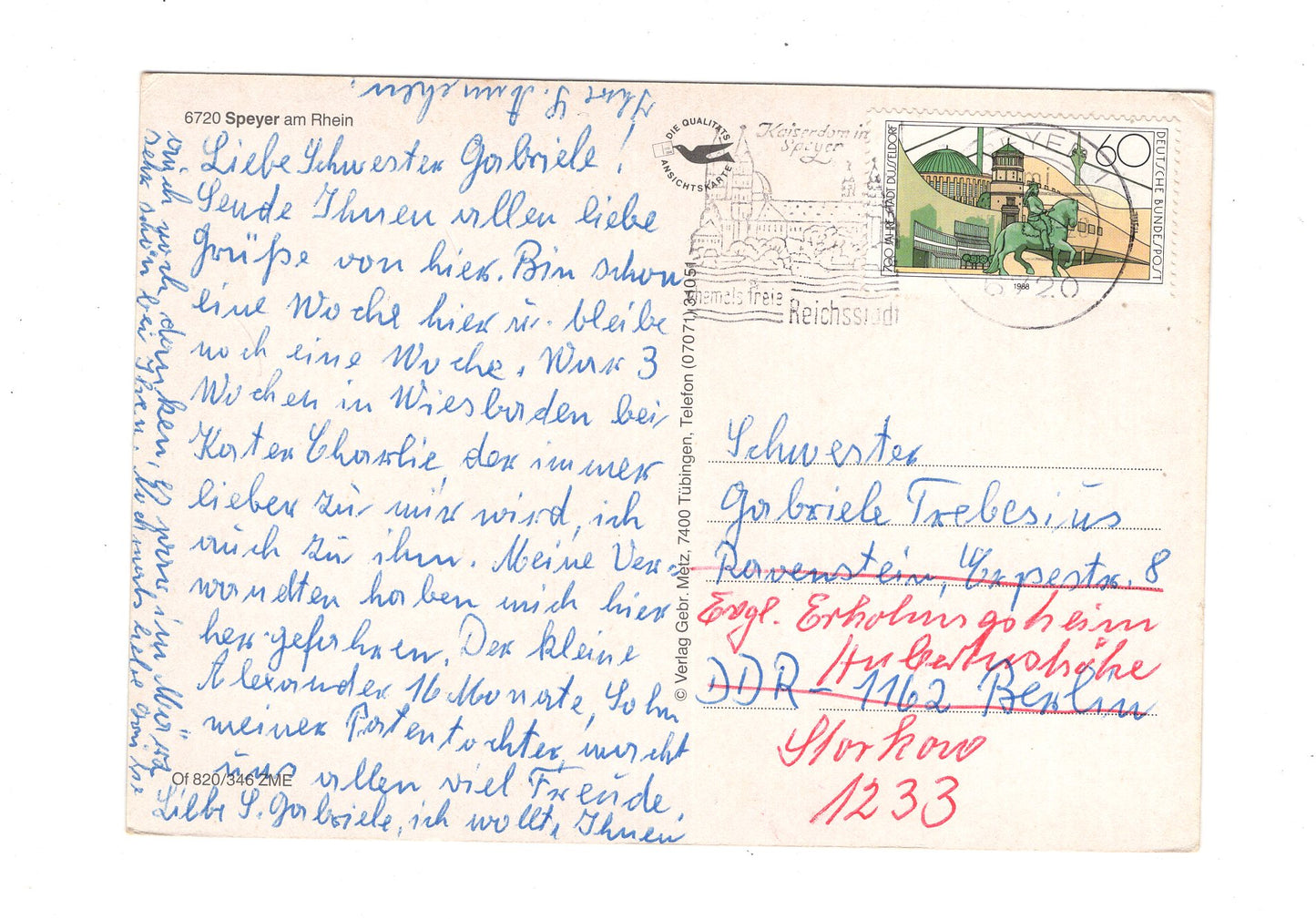 Ansichtskarte Speyer am Rhein