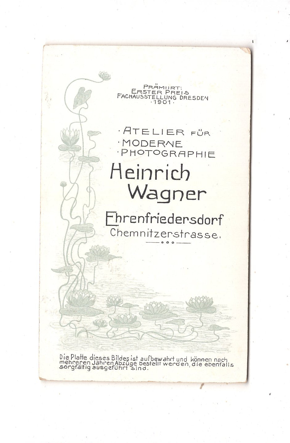 Fotografie Feine Dame - Ehrenfriedersdorf 1900er / CDV L1-30