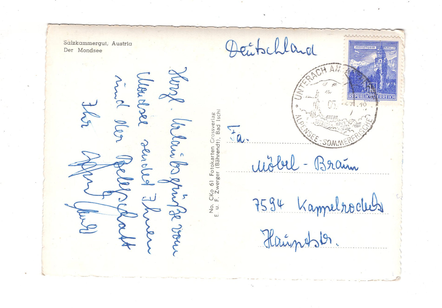 Ansichtskarte Der Mondsee / Österreich / N1-70