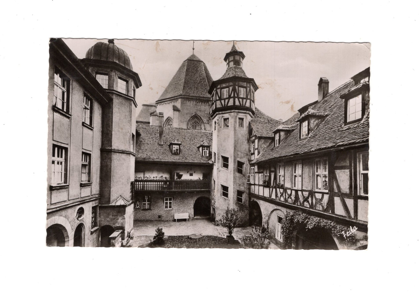 Ansichtskarte Ansbach / Alter Hof am Johann-Sebastian-Bach-Platz