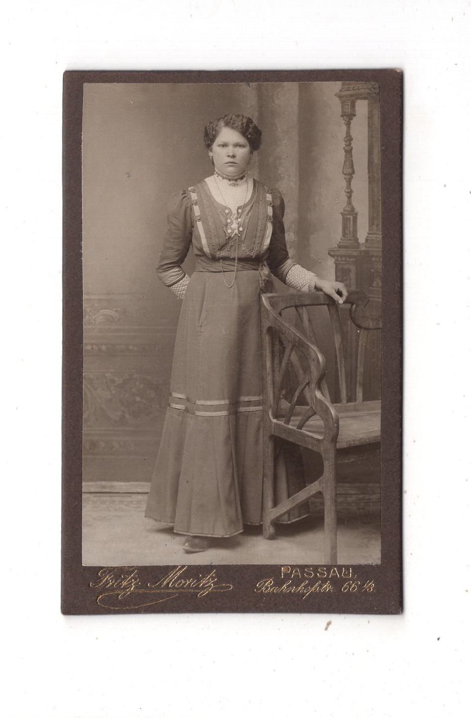 Fotografie Feine Dame - Passau 1900er / CDV L1-30
