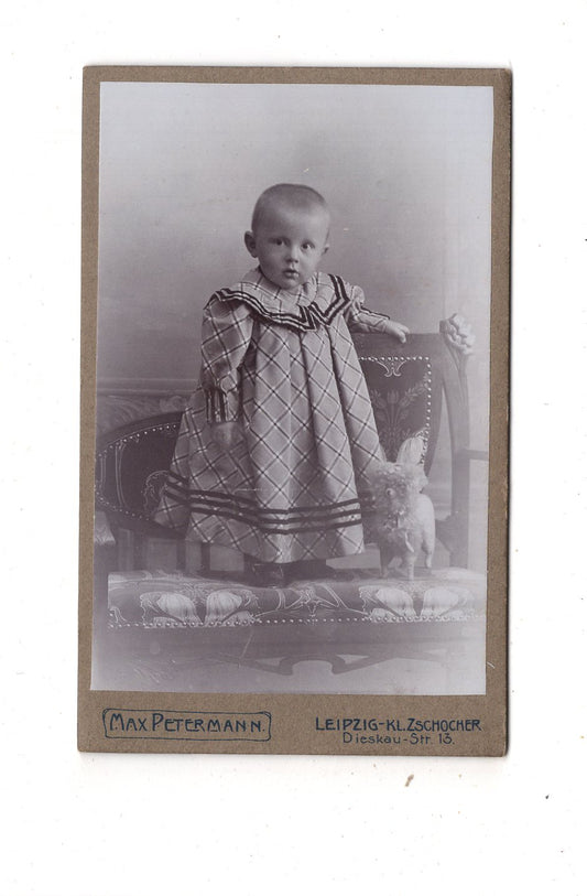 Fotografie Niedliches kleines Kind - Leipzig 1900er / CDV M1-32