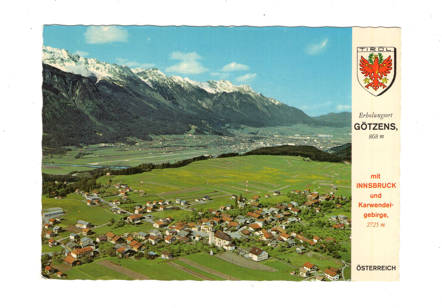 Ansichtskarte Götzens mit Innsbruck / Tirol / Österreich