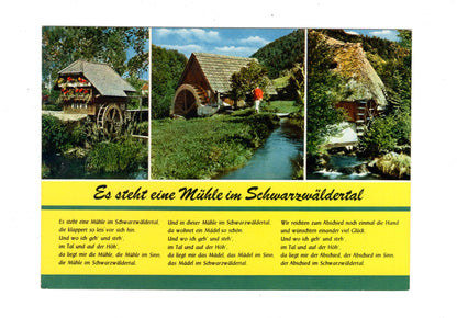 Ansichtskarte Es steht eine Mühle im Schwarzwäldertal / G1-63