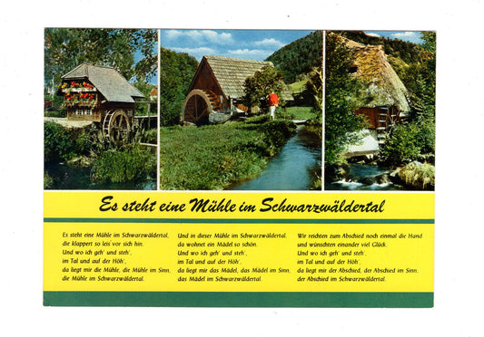 Ansichtskarte Es steht eine Mühle im Schwarzwäldertal / G1-63