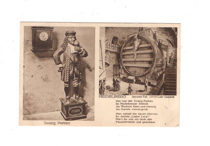 Ansichtskarte Heidelberg / Das große Fass / Zwerg Perkeo / M1-52
