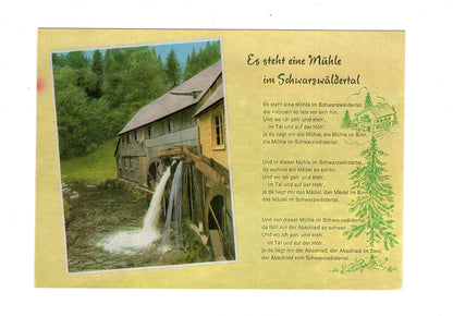Ansichtskarte Es steht eine Mühle im Schwarzwäldertal / G1-63