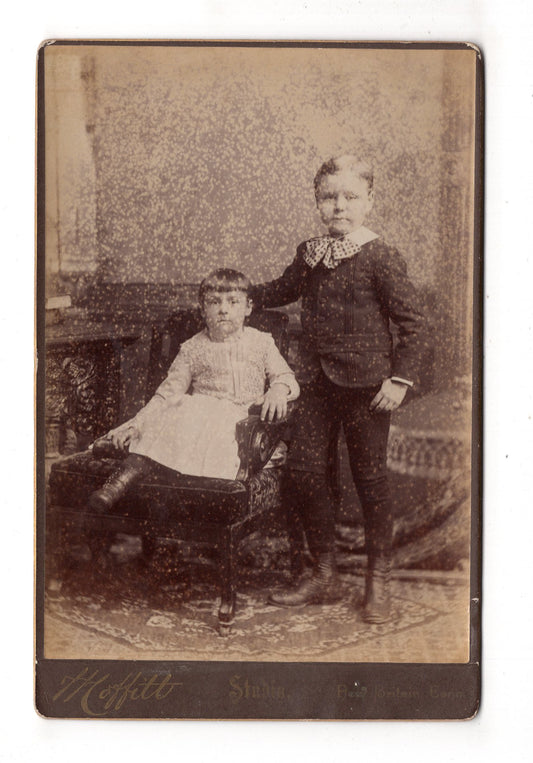 Fotografie Niedliche kleine Kinder - New Britain / USA um 1880 / CAB U-30