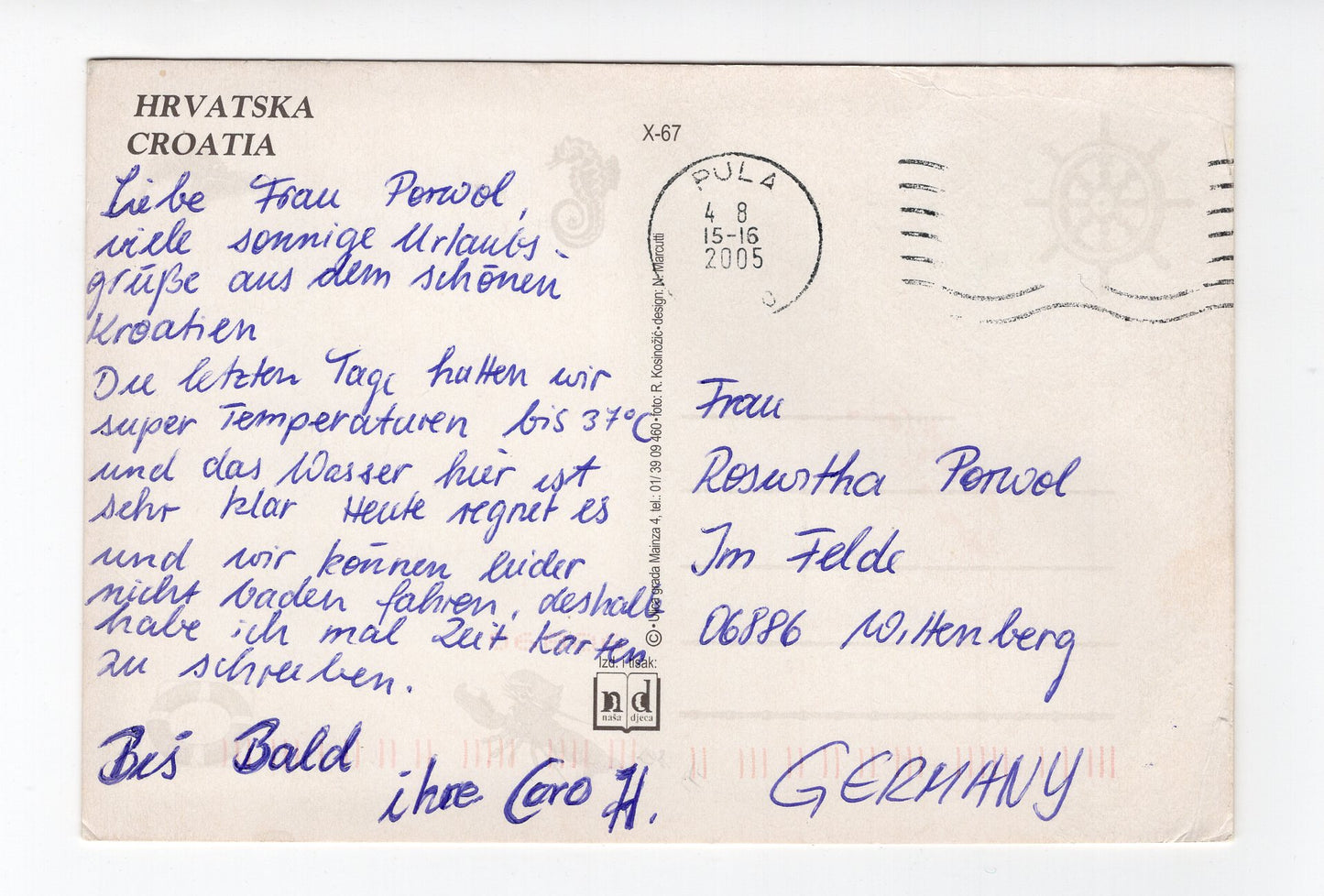 Ansichtskarte Hrvatska / Kroatien