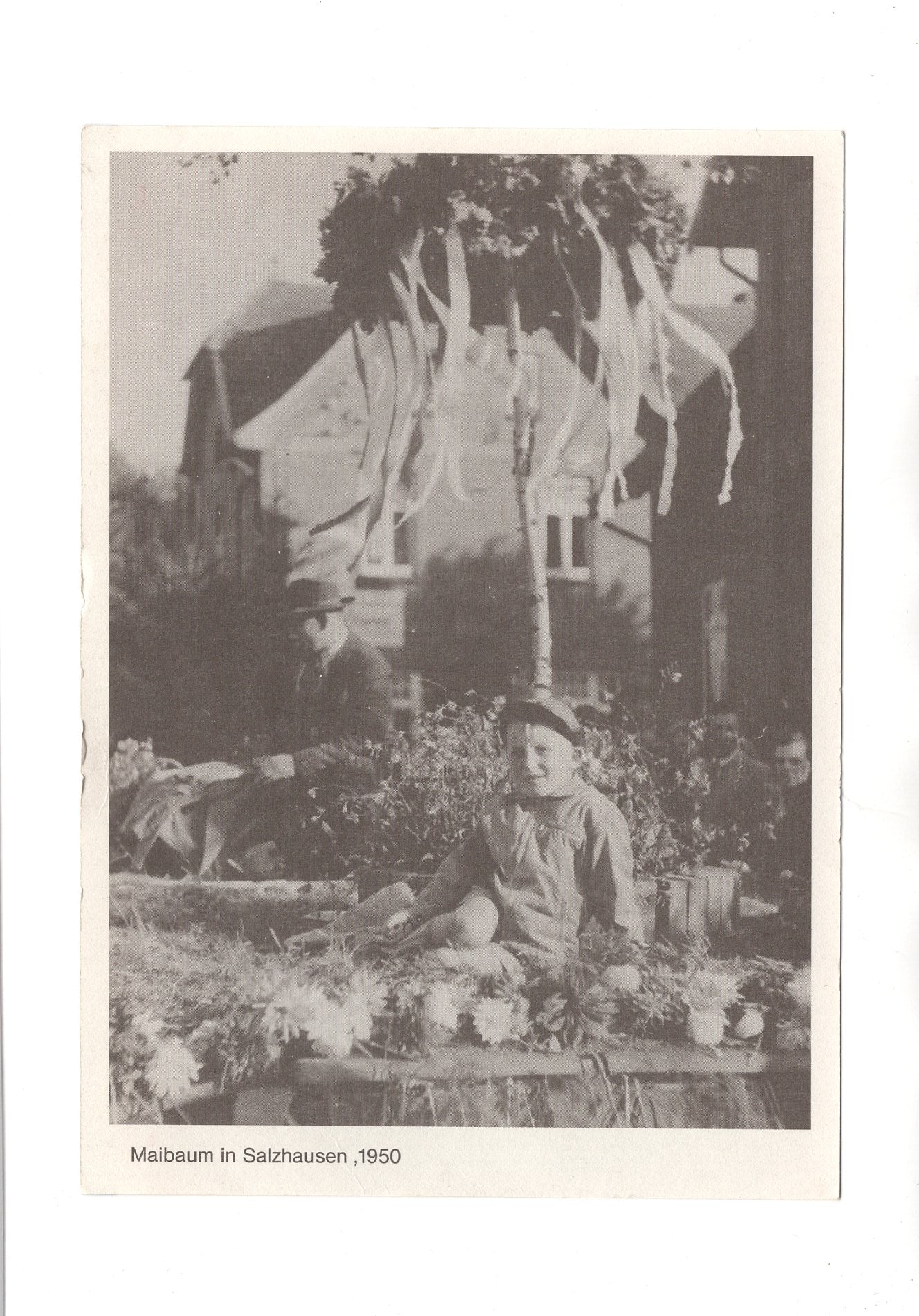 Ansichtskarte Freilichtmuseum Kiekeberg / Maibaum in Salzhausen 1950