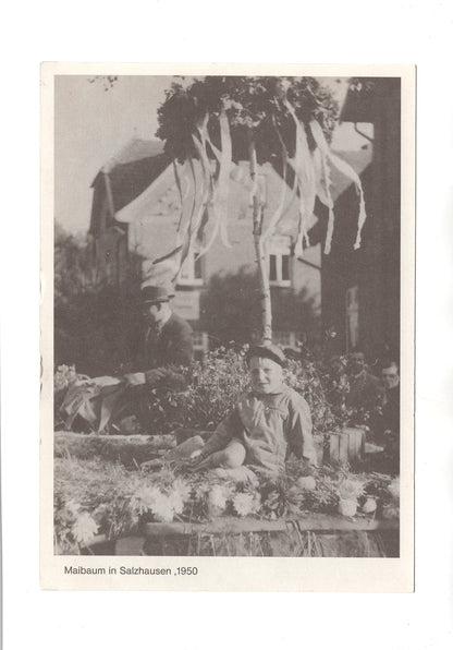 Ansichtskarte Freilichtmuseum Kiekeberg / Maibaum in Salzhausen 1950
