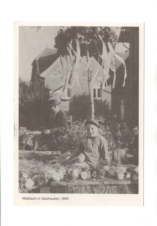 Ansichtskarte Freilichtmuseum Kiekeberg / Maibaum in Salzhausen 1950
