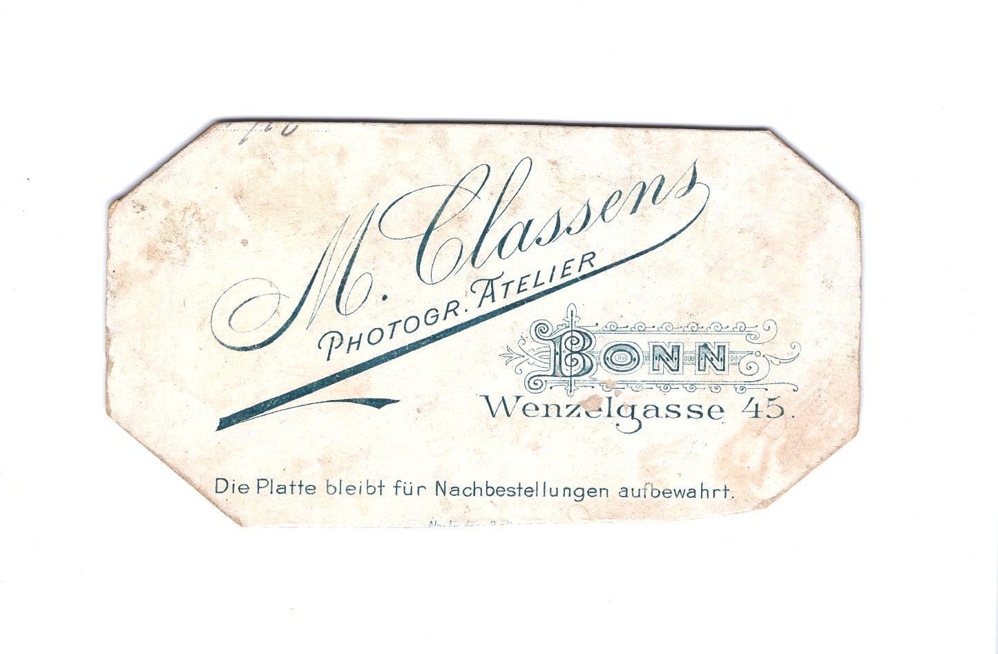 Fotografie Herrenportrait - Bonn 1890er