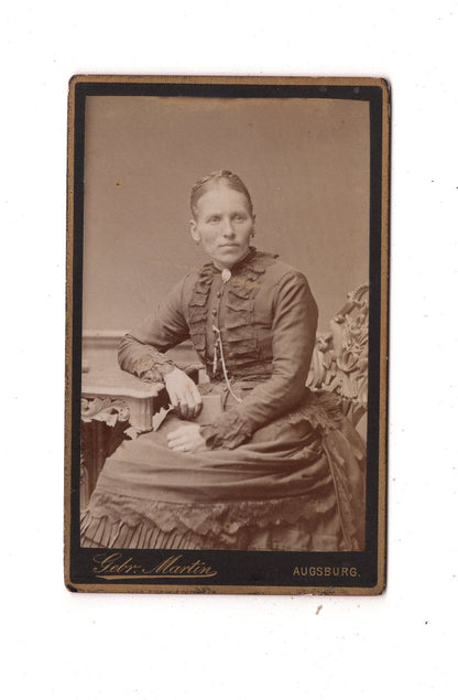 Fotografie Feine Dame - Augsburg 1880er / CDV L1-30