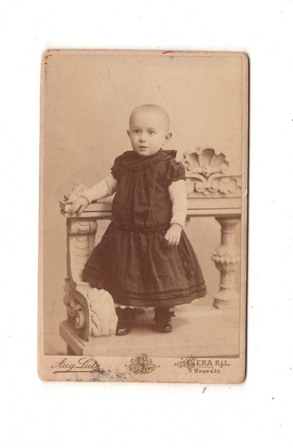 Fotografie Niedliches kleines Kind - Gera um 1890 / CDV M1-32