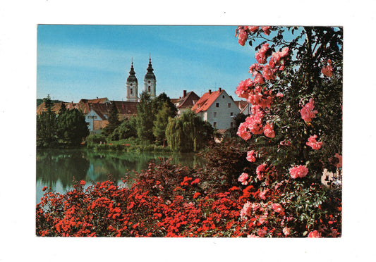 Ansichtskarte Bad Waldsee / Stadtsee mit Pfarrkirche St. Peter
