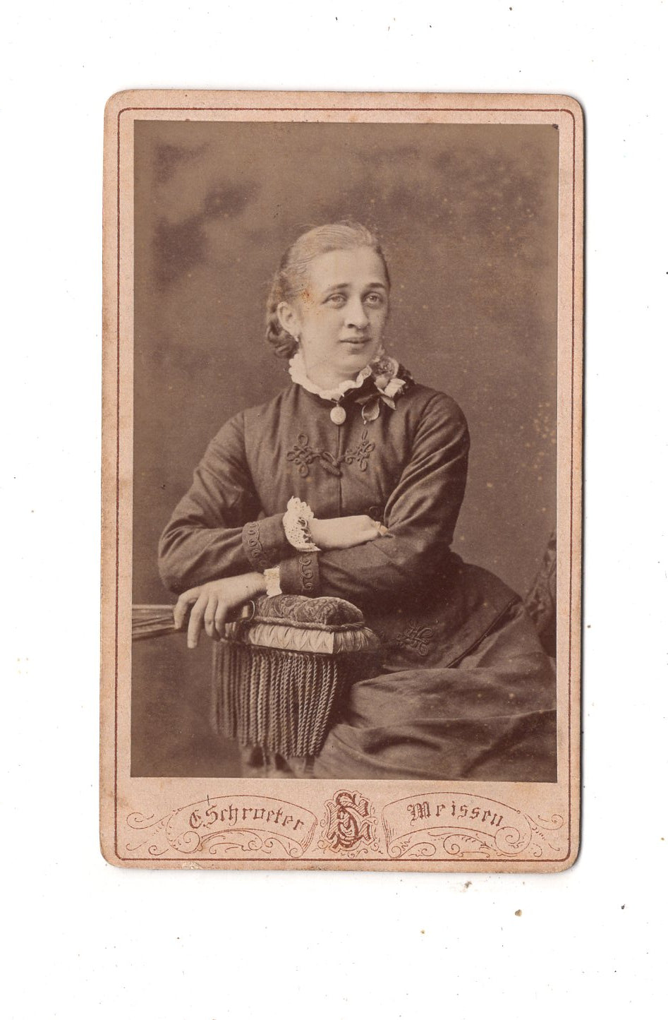Fotografie Feine Dame - Meißen 1870er