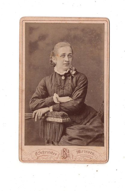 Fotografie Feine Dame - Meißen 1870er