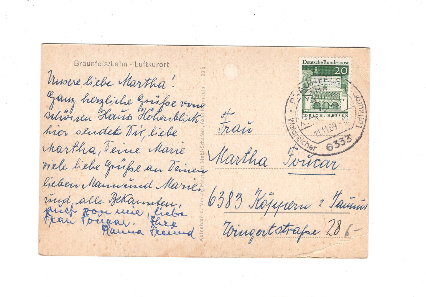 Ansichtskarte Braunfels an der Lahn / I1-59