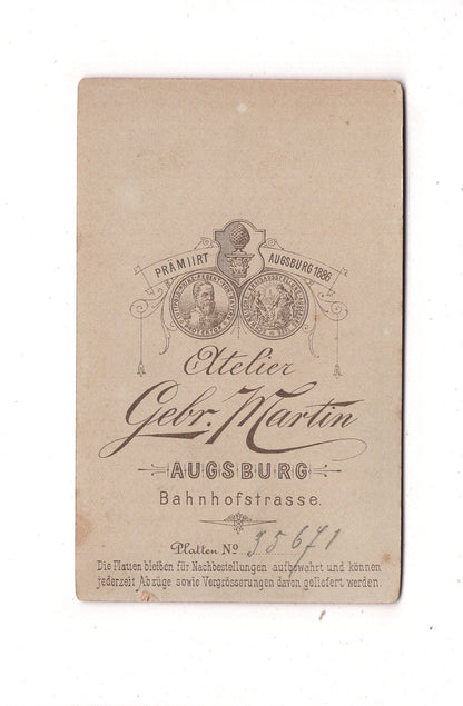 Fotografie Feine Dame - Augsburg 1880er / CDV L1-30