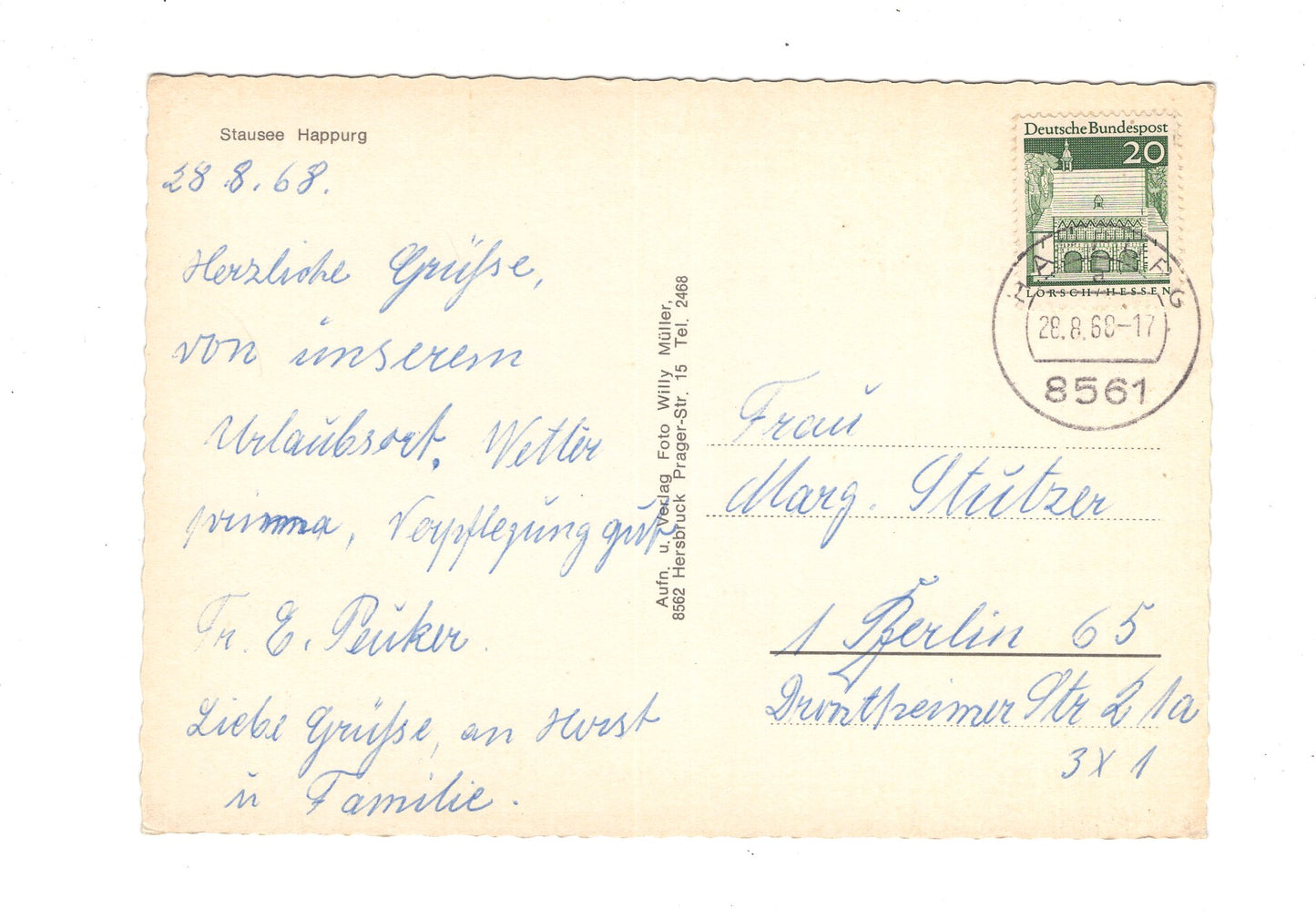 Ansichtskarte Stausee Happurg