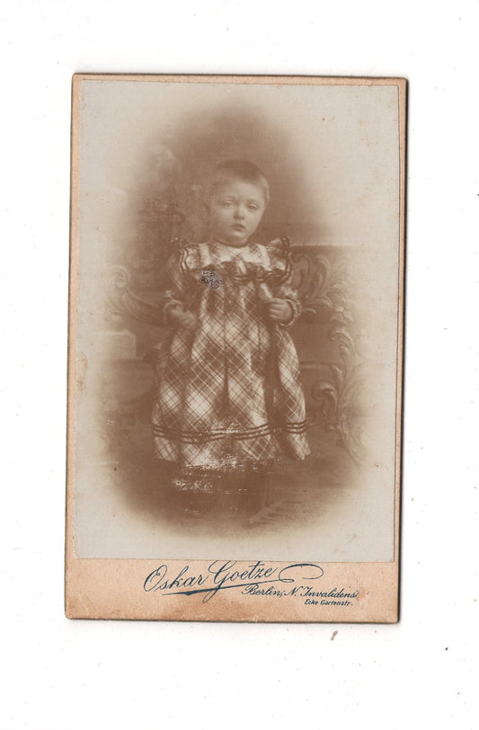 Fotografie Niedliches kleines Kind - Berlin 1890er / CDV M1-32