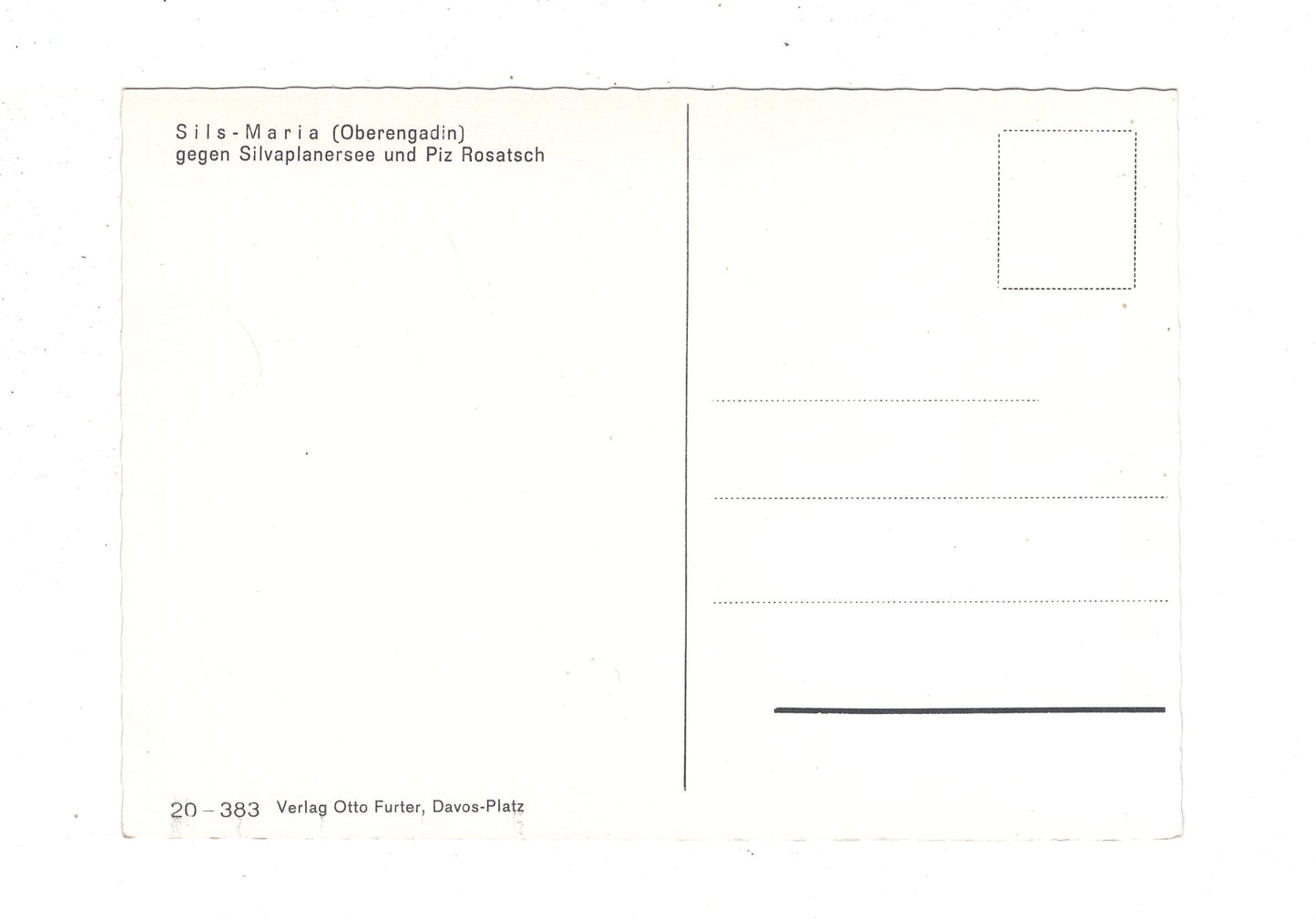 Ansichtskarte Sils-Maria / Oberengadin / Schweiz
