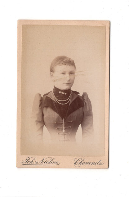 Fotografie Damenportrait - Chemnitz 1880er / CDV C1-09