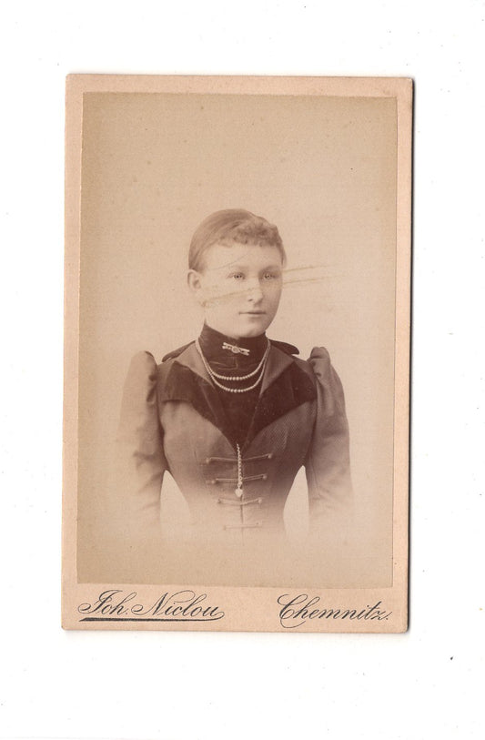 Fotografie Damenportrait - Chemnitz 1880er / CDV C1-09
