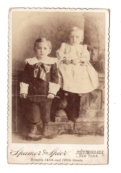 Fotografie Niedliche kleine Kinder - New York / USA 1880er / CAB U-31