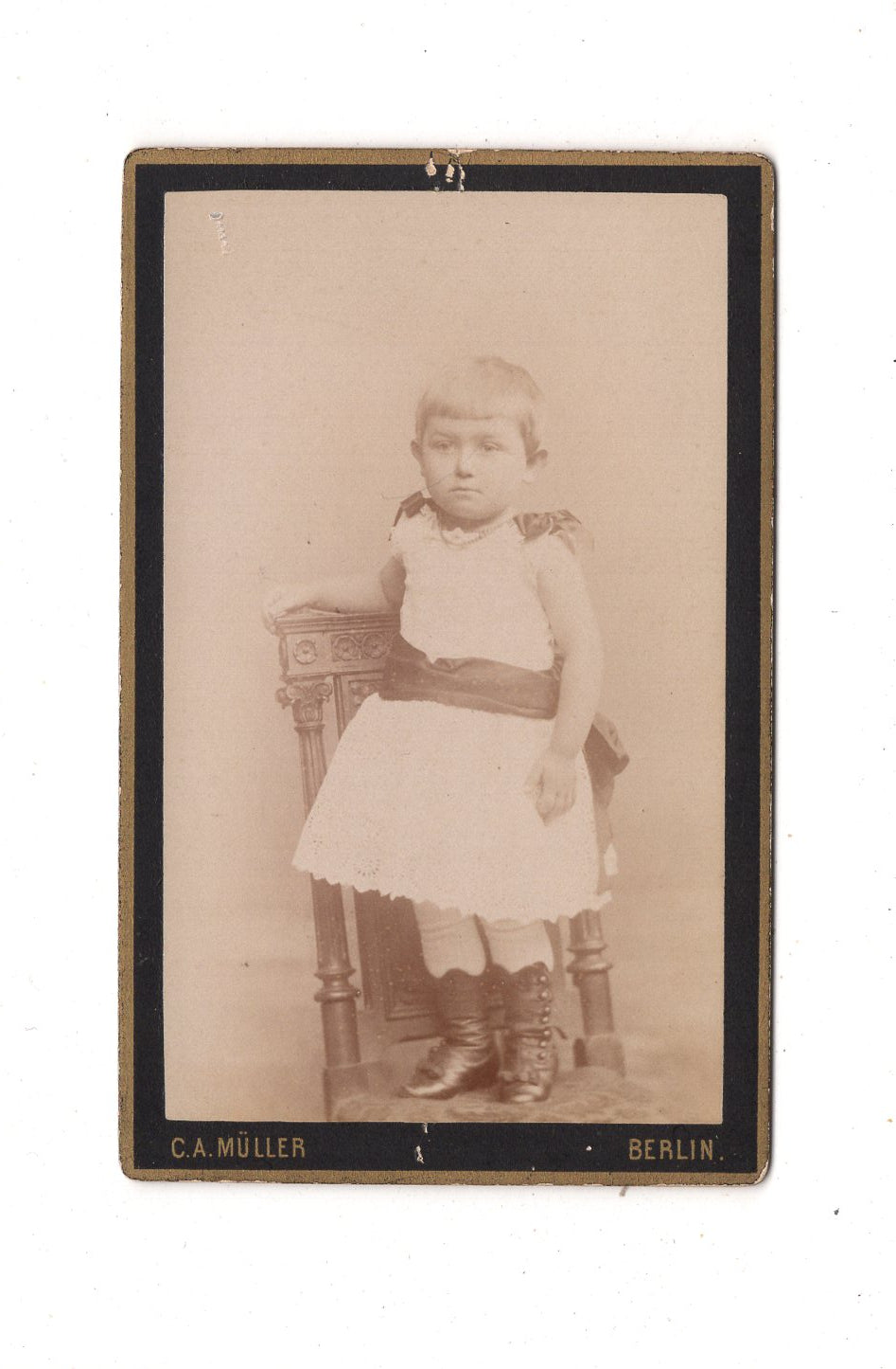 Fotografie Niedliches kleines Kind - Berlin 1880er / CDV M1-32