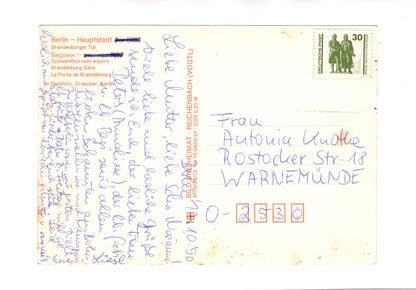 Ansichtskarte Berlin / DDR / Brandenburger Tor
