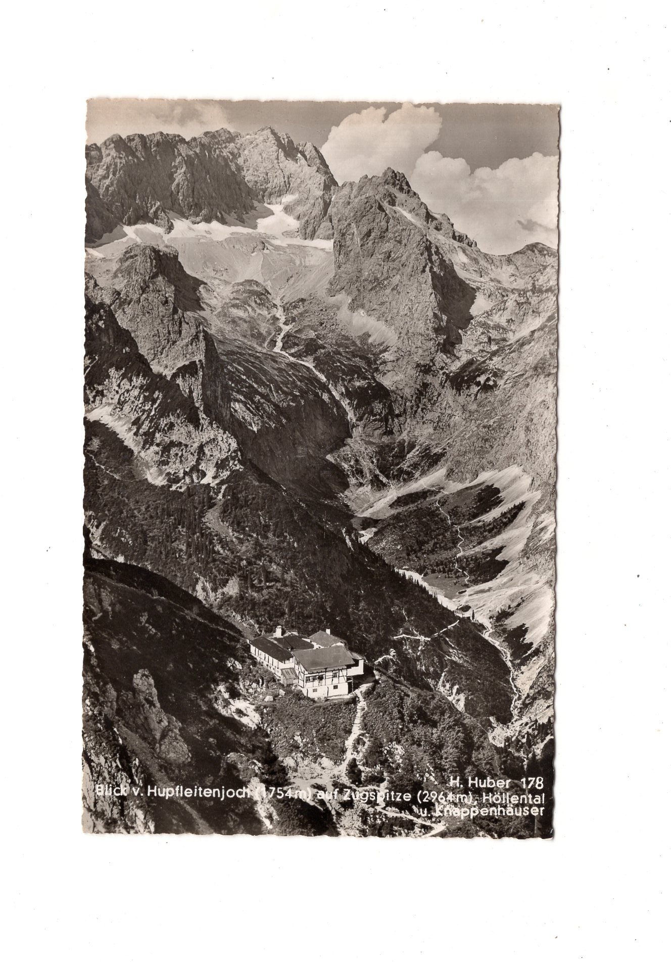 Ansichtskarte Blick vom Hupfleitenjoch auf Zugspitze +++