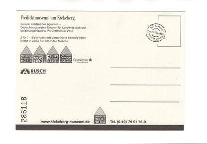 Ansichtskarte Freilichtmuseum Kiekeberg / Maishäcksler im Einsatz