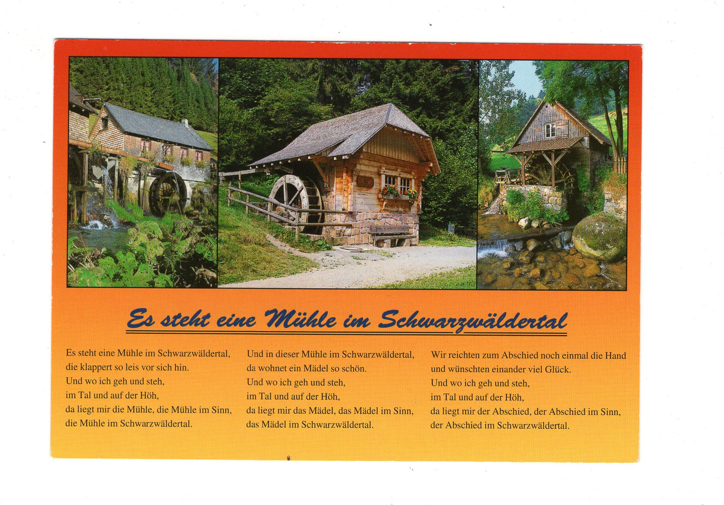 Ansichtskarte Es steht eine Mühle im Schwarzwäldertal / G1-64