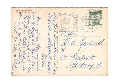 Ansichtskarte Bad Mergentheim / Wilhelms- und Albertquelle