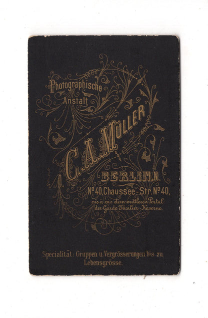 Fotografie Niedliches kleines Kind - Berlin 1880er / CDV M1-32