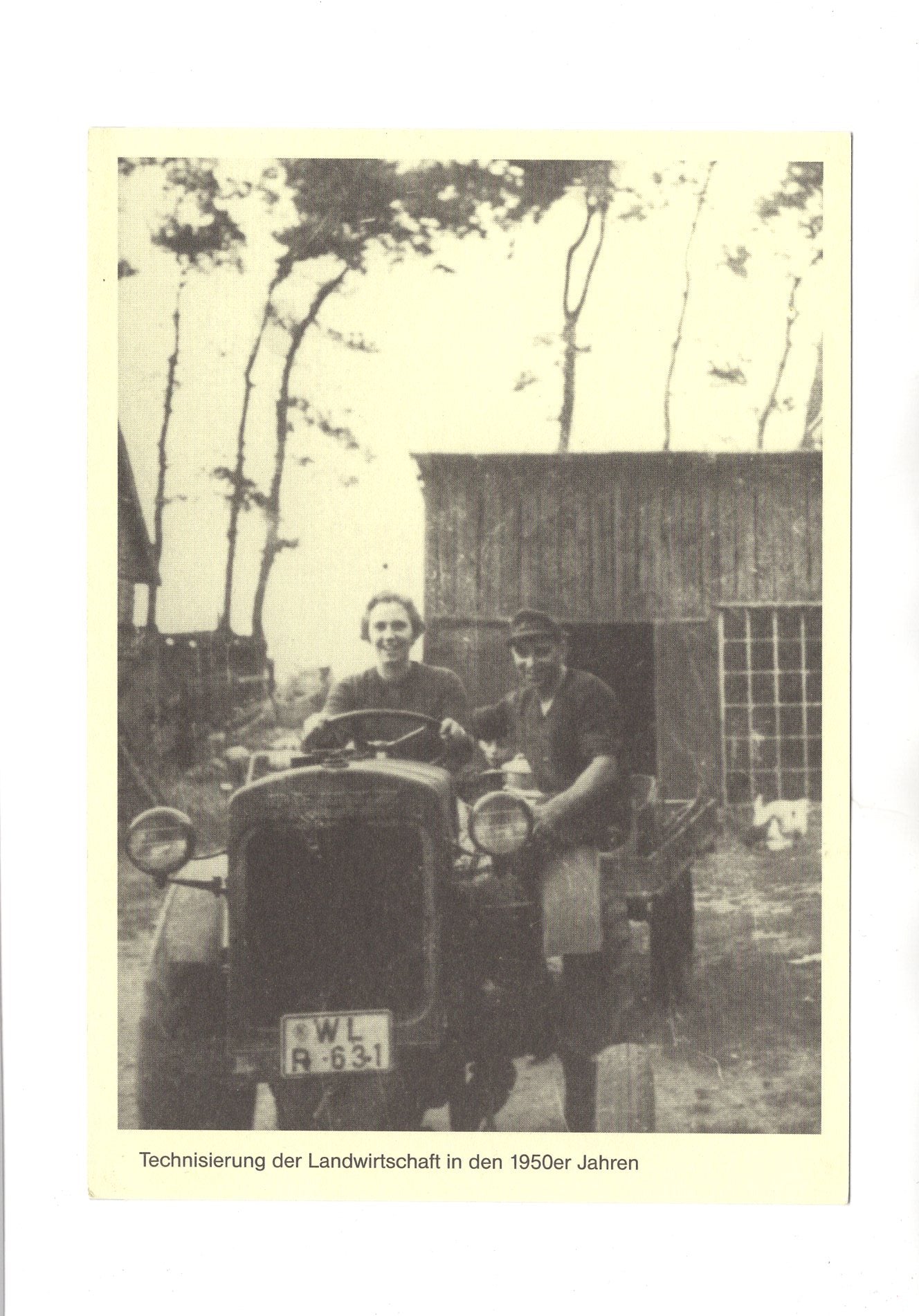 Ansichtskarte Freilichtmuseum Kiekeberg / Technisierung der Landwirtschaft 1950er