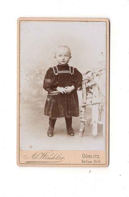 Fotografie Niedliches kleines Kind - Görlitz 1890er / CDV M1-32