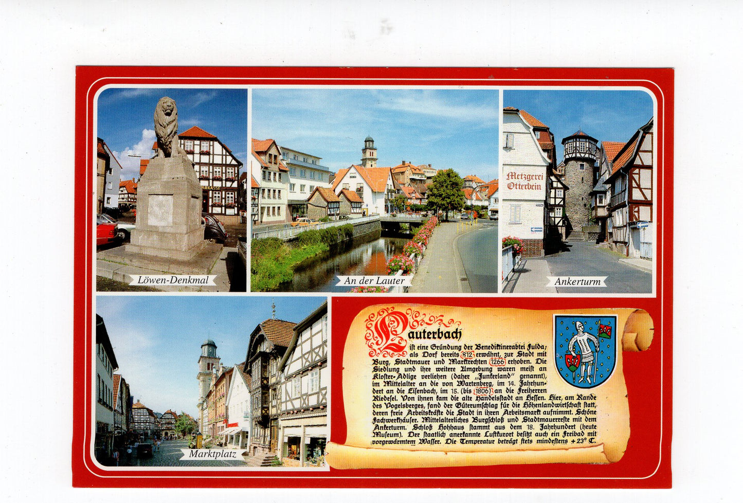 Ansichtskarte Lauterbach in Hessen / Löwen-Denkmal +++