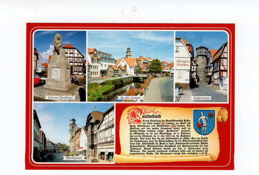 Ansichtskarte Lauterbach in Hessen / Löwen-Denkmal +++