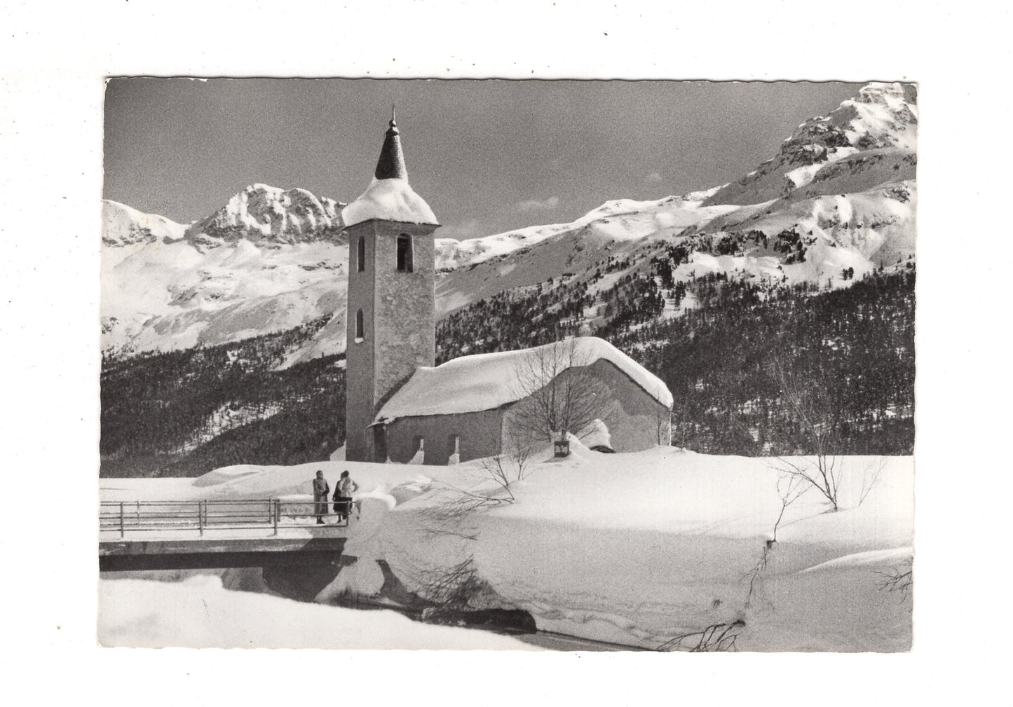 Ansichtskarte Sils-Baselgia / Kirchlein / Oberengadin / Schweiz