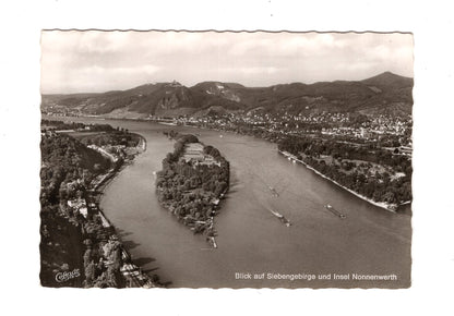 Ansichtskarte Blick auf Siebengebirge und Insel Nonnenwerth