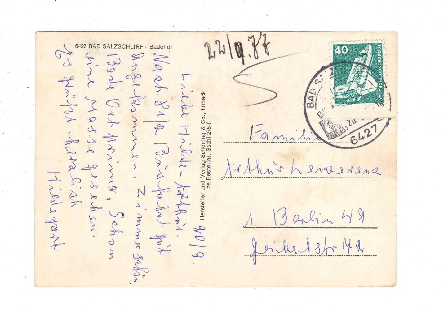 Ansichtskarte Bad Salzschlirf / Badehof / J1-55