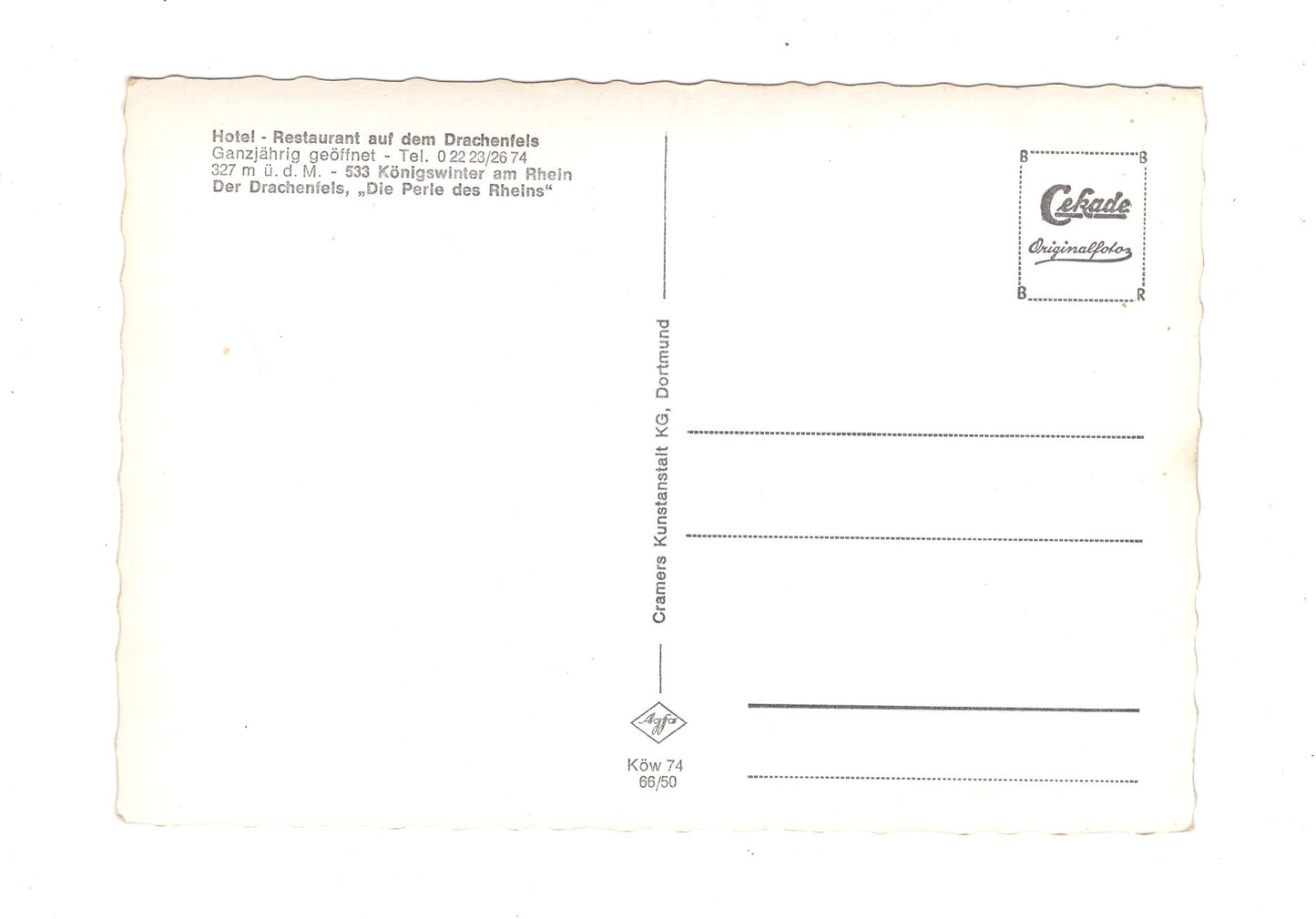 Ansichtskarte Blick auf Siebengebirge und Insel Nonnenwerth
