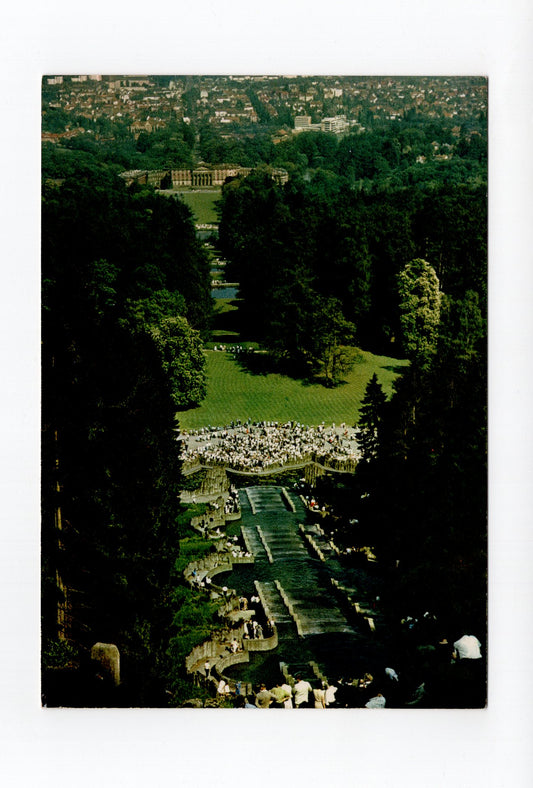 Ansichtskarte Kassel-Wilhelmshöhe / Blick vom Herkules auf Kaskaden +++