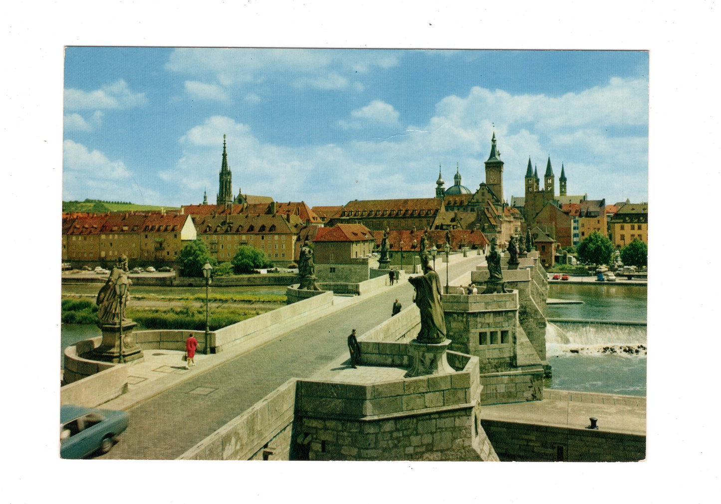 Ansichtskarte Würzburg / Alte Mainbrücke / H1-60